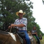 Jimmy Ramsey enjoying his ride w the Best of America By Horseback TV Show June 2013